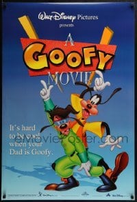 2k360 GOOFY MOVIE DS 1sh 1995 Walt Disney, it's hard to be cool when your dad is Goofy, blue style!