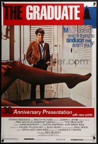 2k361 GRADUATE 1sh R1998 classic image of Dustin Hoffman & sexy leg, Mike Nichols classic!
