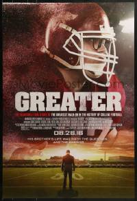 2k368 GREATER advance DS 1sh 2016 about the greatest walk-on in the history of college football!