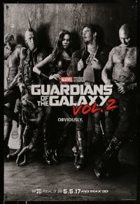 2k373 GUARDIANS OF THE GALAXY VOL. 2 teaser DS 1sh 2017 Chris Pratt, Saldana, Rooker, cast image!