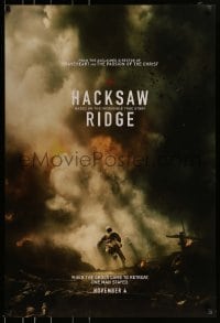 2k375 HACKSAW RIDGE teaser DS 1sh 2016 Andrew Garfield as PFC Desmond Doss, directed by Mel Gibson!