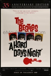 2k381 HARD DAY'S NIGHT advance 1sh R1999 The Beatles in their first film, rock & roll classic!