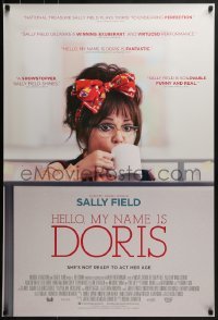 2k394 HELLO MY NAME IS DORIS DS 1sh 2015 wacky image of frazzled Sally Field in the title role!