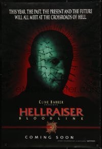 2k396 HELLRAISER: BLOODLINE teaser DS 1sh 1996 Clive Barker, Pinhead at the crossroads of hell!