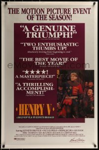 2k397 HENRY V 1sh 1989 great image of star & director Kenneth Branagh!