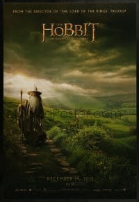 2k407 HOBBIT: AN UNEXPECTED JOURNEY teaser DS 1sh 2012 cool image of Ian McKellen as Gandalf!