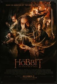 2k410 HOBBIT: THE DESOLATION OF SMAUG advance DS 1sh 2013 Peter Jackson directed, cool cast montage!