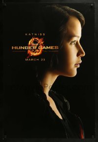 2k421 HUNGER GAMES teaser DS 1sh 2012 cool image of Jennifer Lawrence as Katniss!
