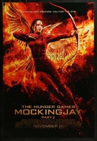 2k425 HUNGER GAMES: MOCKINGJAY - PART 2 IMAX advance DS 1sh 2015 Jennifer Lawrence & fiery phoenix!
