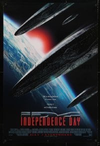 2k437 INDEPENDENCE DAY style B advance DS 1sh 1996 image of enormous alien ships coming to Earth!