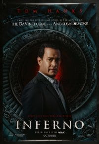 2k446 INFERNO IMAX teaser DS 1sh 2016 Ron Howard, Tom Hanks, based on the novel by Dan Brown!