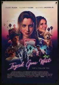 2k447 INGRID GOES WEST advance DS 1sh 2017 Aubrey Plaza in the title role with top cast!