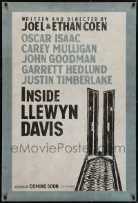 2k453 INSIDE LLEWYN DAVIS teaser DS 1sh 2013 Coen brothers, Oscar Isaac, cool art of doors!