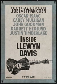 2k452 INSIDE LLEWYN DAVIS teaser DS 1sh 2013 Coen brothers, Oscar Isaac, art of guitar with eye!
