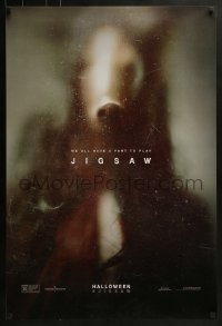 2k477 JIGSAW teaser DS 1sh 2017 Matt Passmore, Tobin Bell reprises his role, wild horror image!