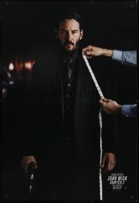2k481 JOHN WICK CHAPTER 2 teaser DS 1sh 2017 Keanu Reeves in the title role with gun being measured!