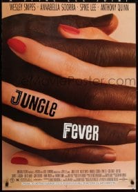 2k486 JUNGLE FEVER DS 1sh 1990 Spike Lee, Wesley Snipes, Annabella Sciorra, interracial romance!