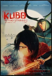 2k512 KUBO & THE TWO STRINGS advance DS 1sh 2016 voices of Mara, Theron, McConaughey, Fiennes, Takei