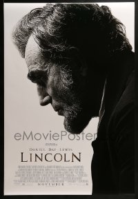 2k545 LINCOLN advance DS 1sh 2012 Daniel Day-Lewis Best Actor Academy Award winner, Spielberg!