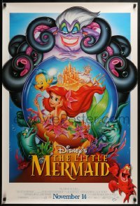 2k548 LITTLE MERMAID advance DS 1sh R1997 great images of Ariel & cast, Disney cartoon!