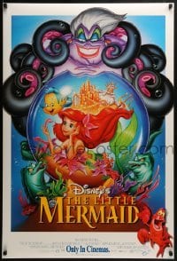 2k549 LITTLE MERMAID int'l advance DS 1sh R1998 Ariel & cast, Disney underwater cartoon!