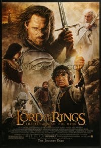 2k562 LORD OF THE RINGS: THE RETURN OF THE KING advance DS 1sh 2003 Jackson, cast montage!