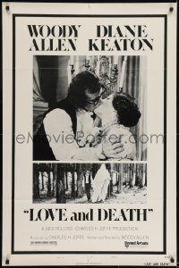 2k567 LOVE & DEATH style B 1sh 1975 Woody Allen & Diane Keaton romantic kiss close up!