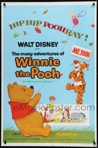 2k585 MANY ADVENTURES OF WINNIE THE POOH 1sh 1977 and Tigger too, plus three great shorts!