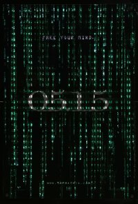 2k595 MATRIX RELOADED holofoil teaser 1sh 2003 Keanu Reeves, free your mind on 05.15!