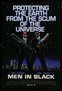 2k601 MEN IN BLACK advance DS 1sh 1997 Will Smith & Tommy Lee Jones protecting the Earth!