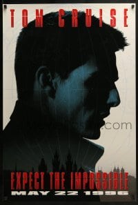 2k613 MISSION IMPOSSIBLE teaser 1sh 1996 cool silhouette of Tom Cruise, Brian De Palma directed!