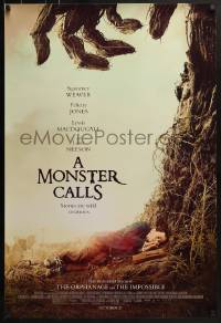 2k617 MONSTER CALLS advance DS 1sh 2016 Sigourney Weaver, voice of Liam Neeson as the Monster!