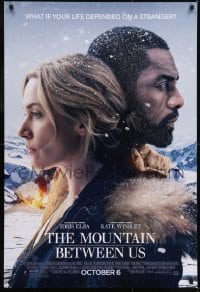 2k621 MOUNTAIN BETWEEN US style B advance DS 1sh 2017 great image of Idris Elba and Kate Winslet!