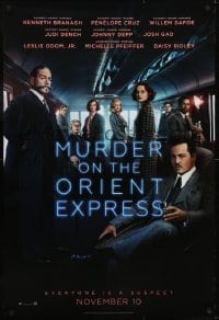 2k633 MURDER ON THE ORIENT EXPRESS style B teaser DS 1sh 2017 Branagh, huge cast, Agatha Christie!