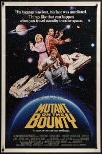 2k634 MUTANT ON THE BOUNTY 1sh 1989 sci-fi comedy, wild image of cast on spaceship!