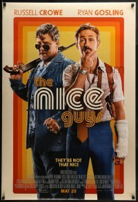 2k650 NICE GUYS advance DS 1sh 2016 great image of Ryan Gosling and Russell Crowe with shotgun!