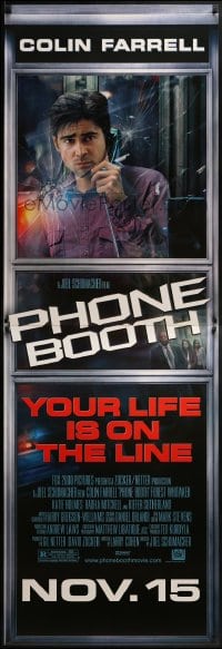 2k682 PHONE BOOTH advance 1sh 2003 Colin Farrell, Forrest Whitaker, Katie Holmes, Joel Schumacher!