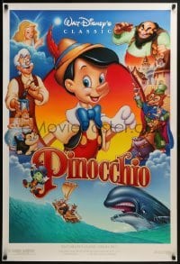 2k684 PINOCCHIO DS 1sh R1992 Disney classic cartoon about a wooden boy who wants to be real!