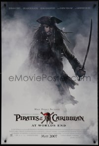 2k686 PIRATES OF THE CARIBBEAN: AT WORLD'S END advance DS 1sh 2007 Johnny Depp as Captain Jack!