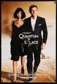 2k705 QUANTUM OF SOLACE brown int'l advance DS 1sh 2008 Daniel Craig as James Bond, Olga Kurylenko!