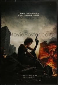 2k717 RESIDENT EVIL: THE FINAL CHAPTER teaser DS 1sh 2016 image of sexiest Milla Jovavich with gun!