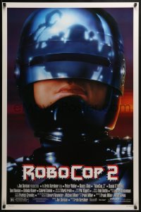 2k734 ROBOCOP 2 1sh 1990 cyborg policeman Peter Weller, sci-fi sequel!