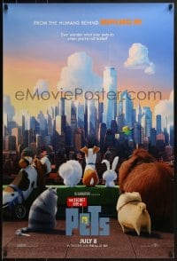 2k759 SECRET LIFE OF PETS advance DS 1sh 2016 July style, CGI animals in front of huge skyline!