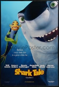 2k770 SHARK TALE advance DS 1sh 2004 Dreamworks underwater cartoon, voice of Will Smith, De Niro!