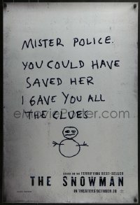 2k798 SNOWMAN teaser DS 1sh 2017 Mister Police - you could have saved her I gave you all the clues!