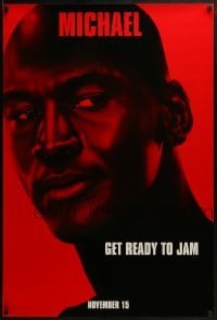 2k804 SPACE JAM teaser DS 1sh 1996 cool close-up of basketball star Michael Jordan!