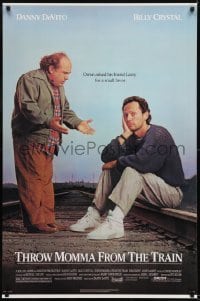 2k890 THROW MOMMA FROM THE TRAIN 1sh 1987 Danny DeVito asks Billy Crystal for a favor!