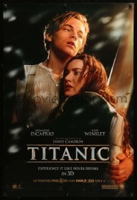 2k894 TITANIC IMAX DS 1sh R2012 Cameron, DiCaprio & Winslet collide with destiny on April 6!