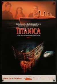 2k899 TITANICA IMAX 24x36 1sh 1992 Leonard Nimoy narrates, cool image of ship's bow at depth!