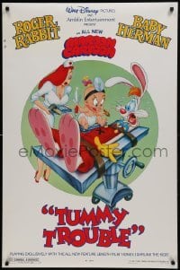2k918 TUMMY TROUBLE DS 1sh 1989 Roger Rabbit & sexy Jessica with doctor Baby Herman, rated style!